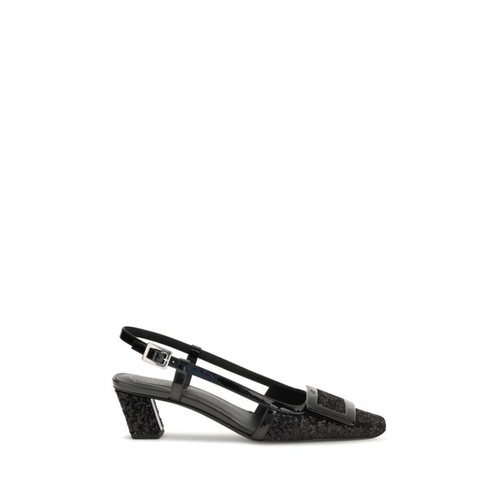 Roger Vivier Women Belle Vivier Shiny-Effect Slingback Pumps